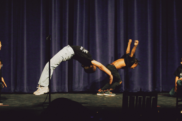3rd grade honors dance, back handsprings!